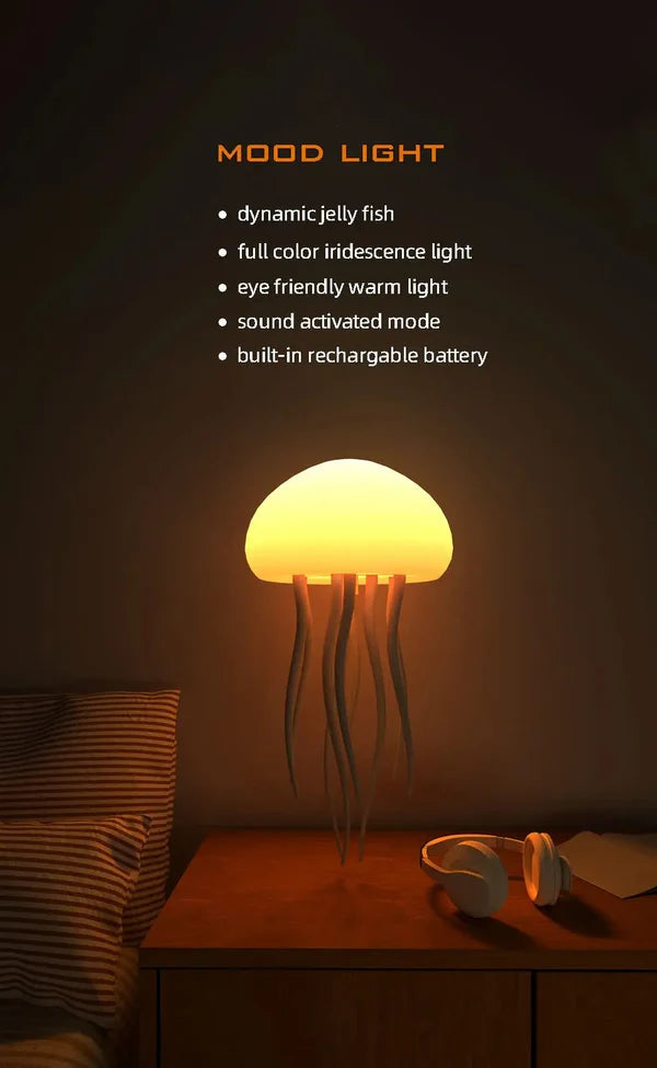 Color Changing Can Be Hung Can Stand Voice Control Jellyfish Lamp