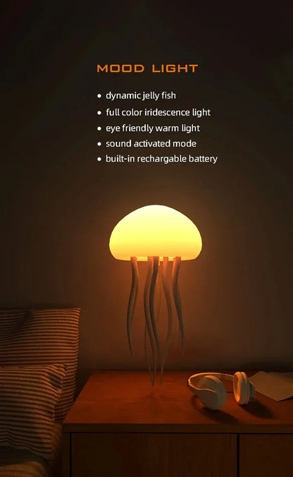 Color Changing Can Be Hung Can Stand Voice Control Jellyfish Lamp