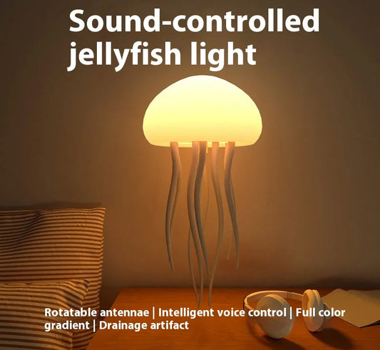 Color Changing Can Be Hung Can Stand Voice Control Jellyfish Lamp